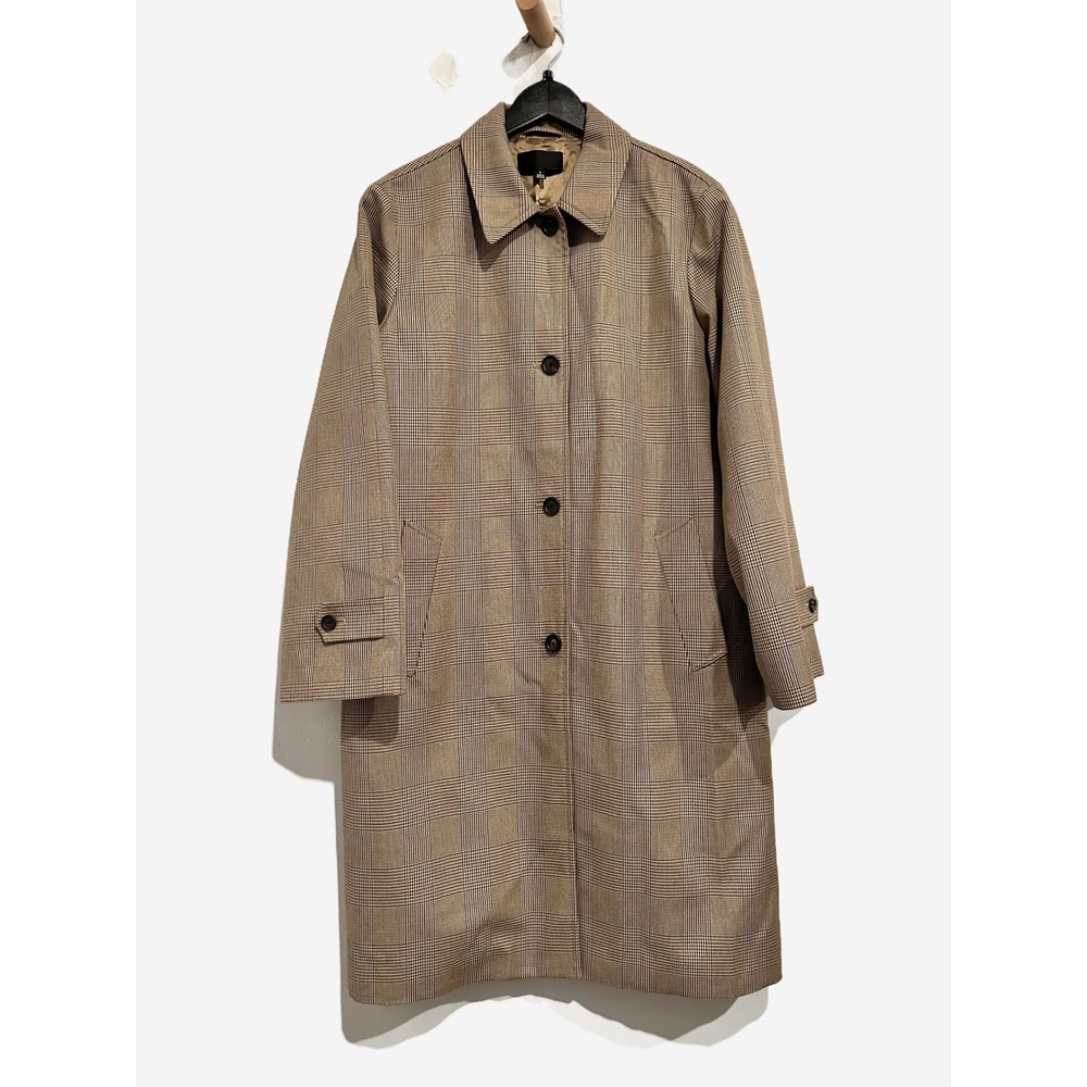 NWOT Nili Lotan Watson Duster Trench Coat in Beige Check Old Money/ Quiet Luxury - Picture 6 of 15